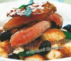 Баранина с картофелем и пармской ветчиной