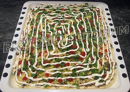 Пицца с жареными шампиньонами - шаг 6