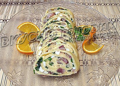 Сырный рулет со скумбрией