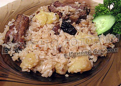 Свиные ребрышки с рисом