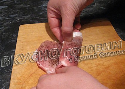 Свиные зразы, фаршированные грибами - шаг 6