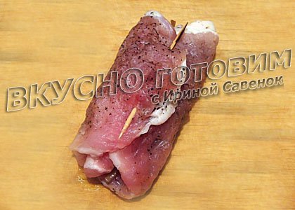 Свиные зразы, фаршированные грибами - шаг 7