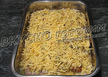 Свинина с фруктами и картошкой под сыром - шаг 7