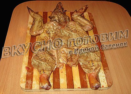 Курица, фаршированная грибами и печенью - шаг 13
