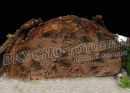 Курица, фаршированная грибами и печенью - шаг 17