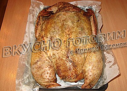 Курица, фаршированная грибами и печенью - шаг 15