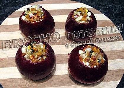 Свекла, фаршированная овощами - шаг 6