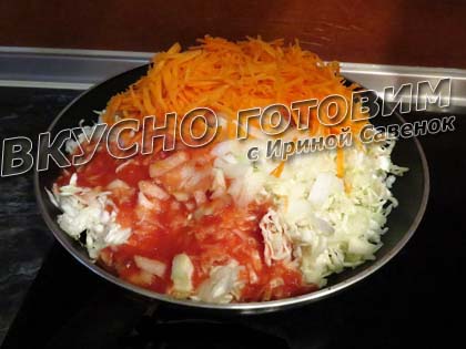 Жареная капуста с томатным соком - шаг 2