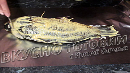 Карп в фольге, с горчицей и майонезом - шаг 5