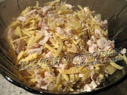 Cалат с курицей и ананасами - шаг 5