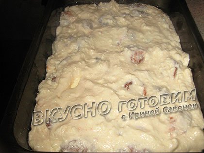 Пудинг творожный с абрикосами замороженными - шаг 4