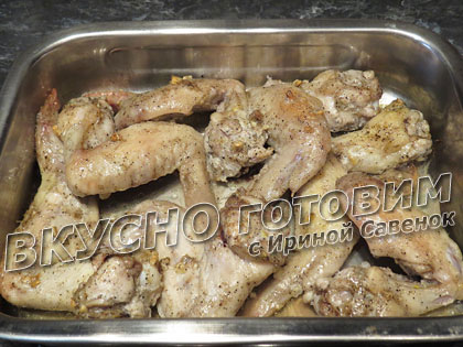Крылышки в майонезе с чесноком - шаг 4