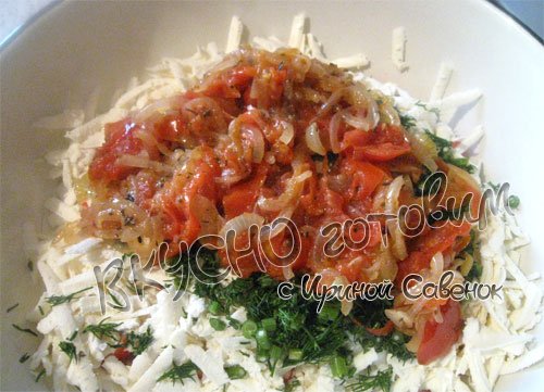 Пирог с крабовыми палочками и брынзой - шаг 6