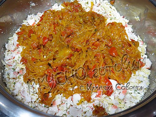 Мешочки с крабовыми палочками - шаг 5