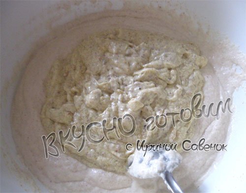 Манник без муки с яблоками и орехами - шаг 5