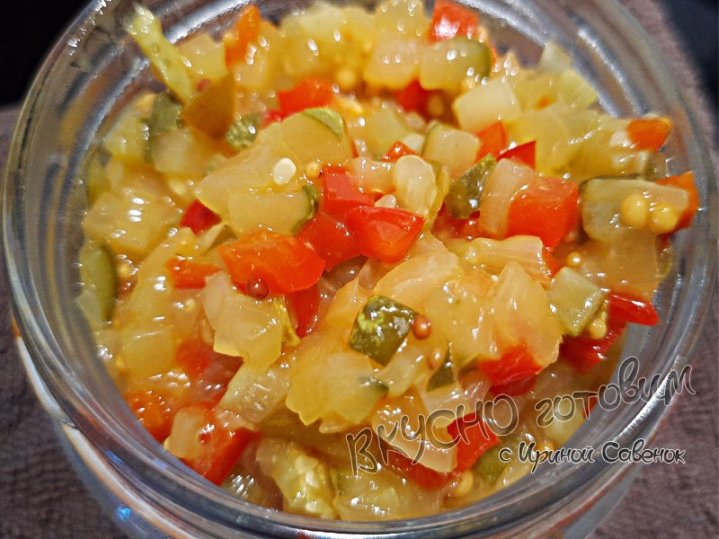 Салат/соус из огурцов и перца на зиму