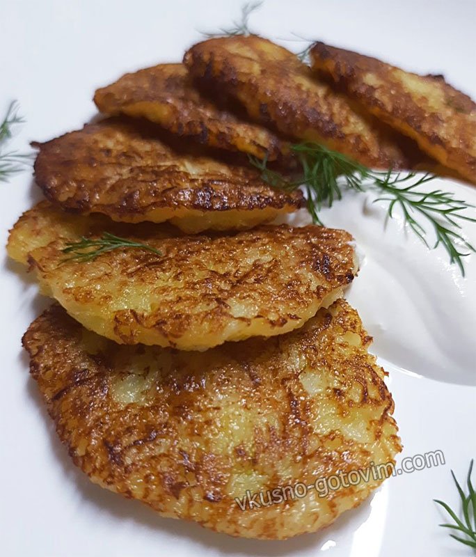 Оладьи из кабачков с картофелем