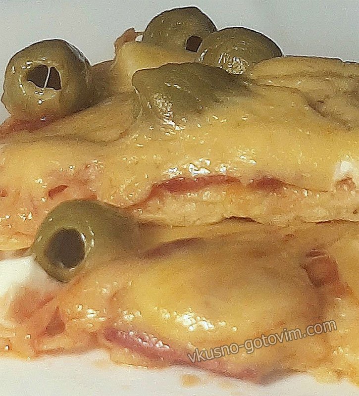 Пицца из кабачков на сковороде рецепт