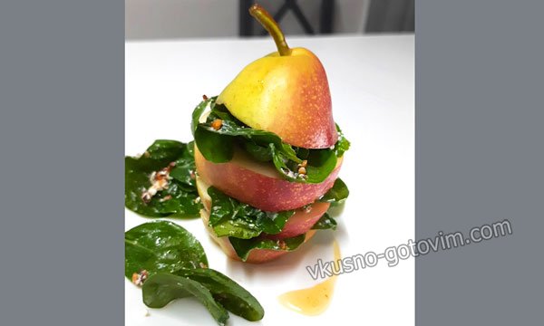 Салат в груше рецепт. ПП салат.